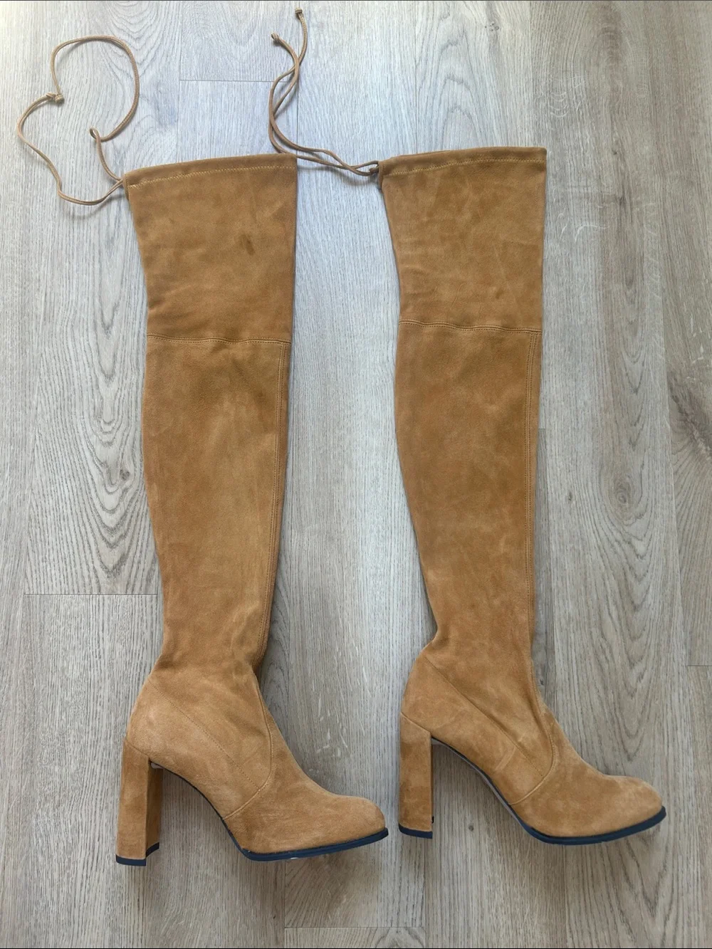 Stuart Weitzman Hinterland Tan Suede OTK Boots Size 6.5